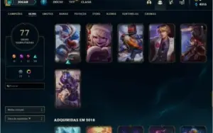 CONTA LOL 100 CHAMPS 80 SKINS, MAIS DE 500$ GASTO PROMOÇÃO