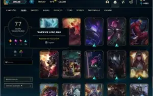 CONTA LOL 100 CHAMPS 80 SKINS, MAIS DE 500$ GASTO PROMOÇÃO