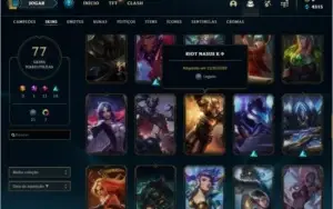 CONTA LOL 100 CHAMPS 80 SKINS, MAIS DE 500$ GASTO PROMOÇÃO