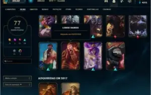 CONTA LOL 100 CHAMPS 80 SKINS, MAIS DE 500$ GASTO PROMOÇÃO