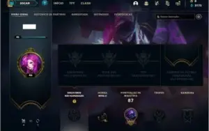 Conta unranked com 25 champs e 16 skins