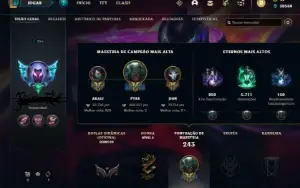 *OFERTA*Conta League of Legends LV 255 (111Skins,Unranked)