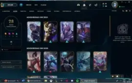 Conta lol plat 2, 28 skins
