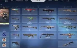 conta de valorant com muitas skins