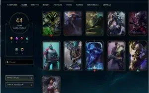 Conta LV 95, 44 Skins e 84 Campeões