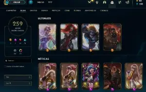 Conta LOL 256 Skins