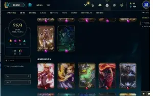 Conta LOL 256 Skins