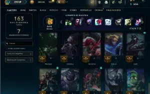 Unranked com 55 Champs e 20 Skins