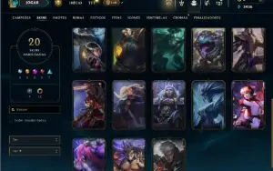 Unranked com 55 Champs e 20 Skins