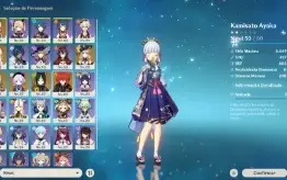 DUAS CONTAS DE GENSHIN - Ayaka, furina + assinatura.
