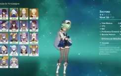DUAS CONTAS DE GENSHIN - Ayaka, furina + assinatura.