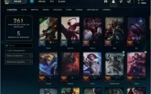 Conta ouro 2 com 47 skins e 64 champs