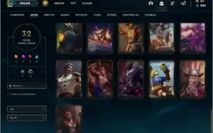 Conta MESTRE com 50 Champs e 32 skins (1 Prestigio)