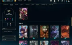 Conta MESTRE com 50 Champs e 32 skins (1 Prestigio)