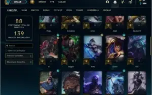 Conta MESTRE com 50 Champs e 32 skins (1 Prestigio)