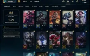 Conta MESTRE com 50 Champs e 32 skins (1 Prestigio)