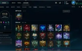 Conta League of Legends Platina 160 skins tds personagens
