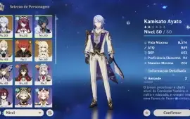 Ar31. Ayato + maremoto, diluc e Jean. Banner garantido