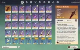 GENSHIN IMPACT, CONTA COM XIAO, ZHONGLI, VENTI, KEQING,QIQI