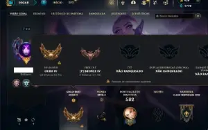 Ouro 4 com TODOS os champs e 320 Skins + 5 Ultimates
