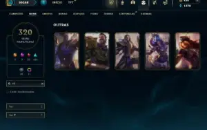 Ouro 4 com TODOS os champs e 320 Skins + 5 Ultimates