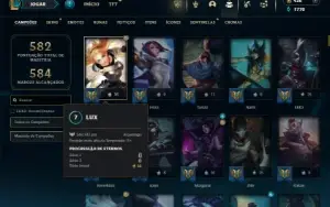 Ouro 4 com TODOS os champs e 320 Skins + 5 Ultimates