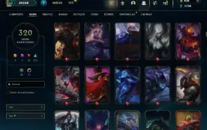 Ouro 4 com TODOS os champs e 320 Skins + 5 Ultimates