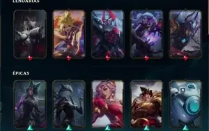 CONTA LOL D4 FLEX + 40 SKINS LV 168