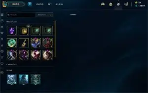 CONTA LOL D4 FLEX + 40 SKINS LV 168