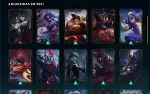 CONTA LOL D4 FLEX + 40 SKINS LV 168