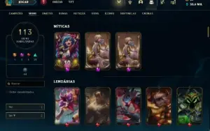 Conta com rammus rei, kayle juiza + elise vitoriosas e outro