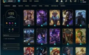 Conta prata 4 com 135 Champs e 125 Skins