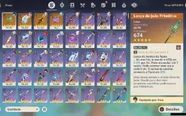 GENSHIN IMPACT - AR55 , 7 Personagens T5 e 4 Armas T5.