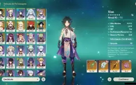 GENSHIN IMPACT - AR55 , 7 Personagens T5 e 4 Armas T5.