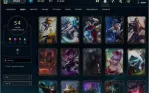 Conta LoL - Ouro 4 - LVL 231 - 54 skins e 114 campeões