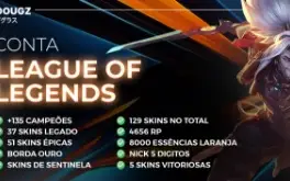 🔥 CONTA LOL - A MELHOR DO SITE - 5 SKINS VITORIOSAS E +🔥