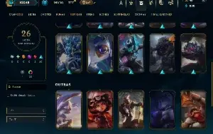 Esmeralda 4 com 55 Champs e 26 Skins + 3 Vitoriosas