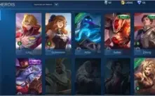Conta mobile legends 2 skins épica mítico e emblemas upados