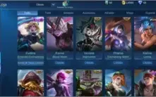 Conta mobile legends 2 skins épica mítico e emblemas upados