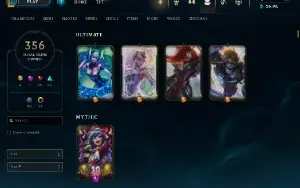 Conta Lol Full Acesso - 356 Skins - Todos Campeões - Chromas