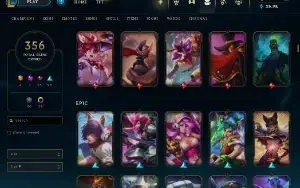 Conta Lol Full Acesso - 356 Skins - Todos Campeões - Chromas