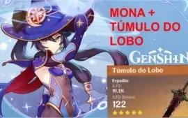 conta genshin impact AR17 ⭐mona⭐ túmulo do lobo⭐