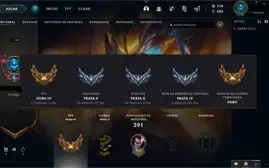 Conta LOL Gold IV(136C/103SK) dados de criação e skin rara!