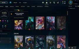 Conta LOL Gold IV(136C/103SK) dados de criação e skin rara!