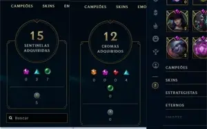 Conta LOL Gold IV(136C/103SK) dados de criação e skin rara!