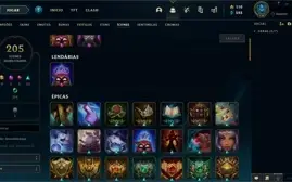 Conta LOL Gold IV(136C/103SK) dados de criação e skin rara!