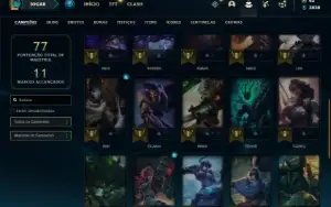 Conta prata 3 com 28 Champs e 15 Skins + 1 Mitica