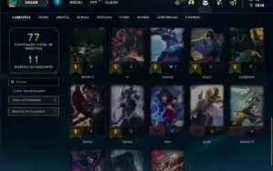 Conta prata 3 com 28 Champs e 15 Skins + 1 Mitica
