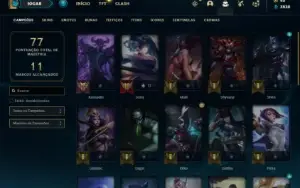 Conta prata 3 com 28 Champs e 15 Skins + 1 Mitica
