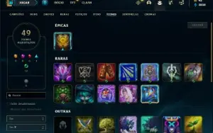 Conta prata 3 com 28 Champs e 15 Skins + 1 Mitica